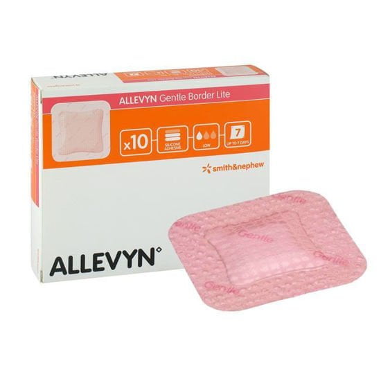 Smith & Nephew ALLEVYN Gentle Border Lite Soft Silicone Thin Absorbent Foam Dressing