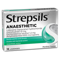 Strepsils Plus Anaesthetic Lozenges - Menthol Flavour