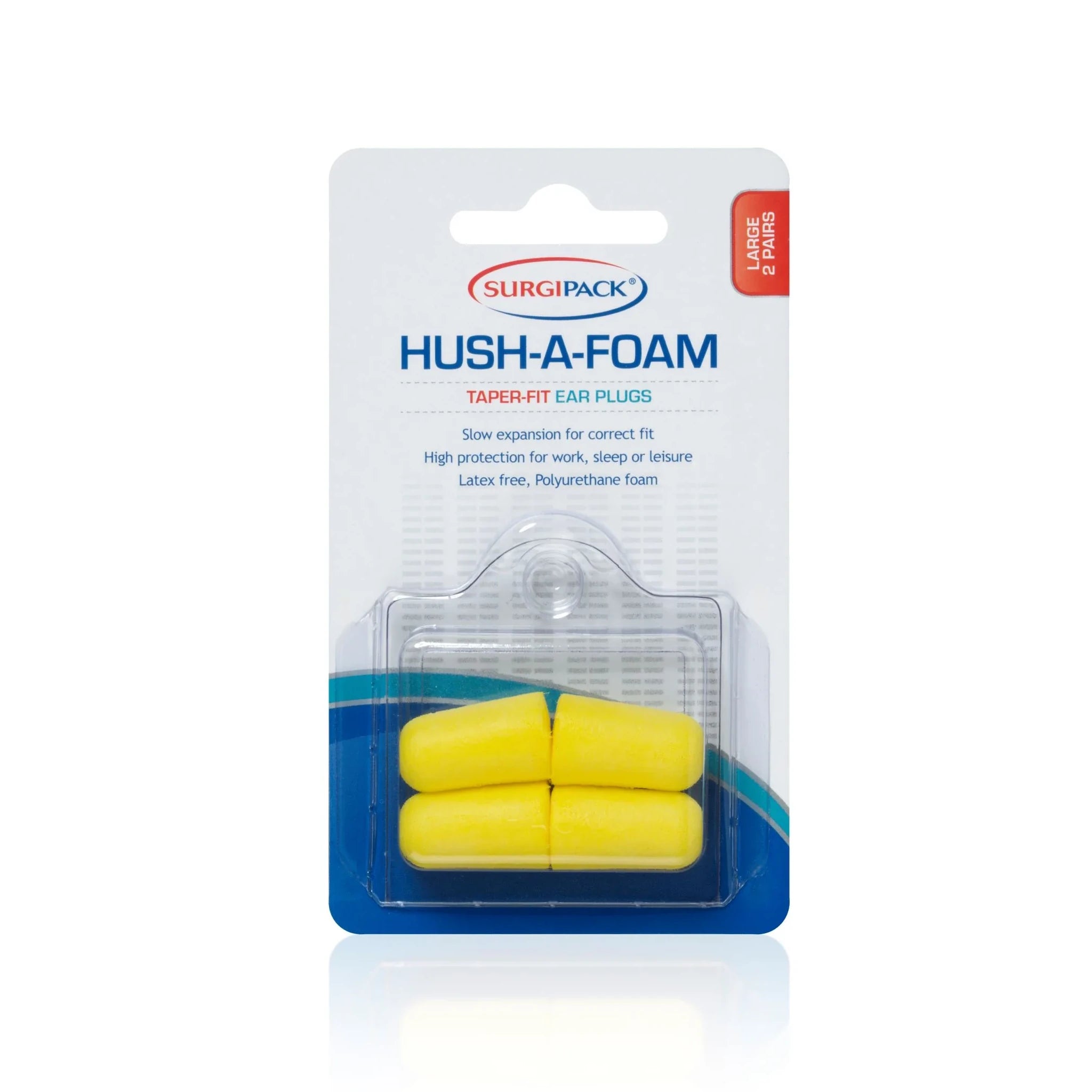 SurgiPack Hush-A-Foam Taper-Fit Ear Plugs