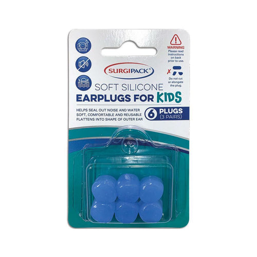 SurgiPack Soft Silicone Ear Plugs for Kids