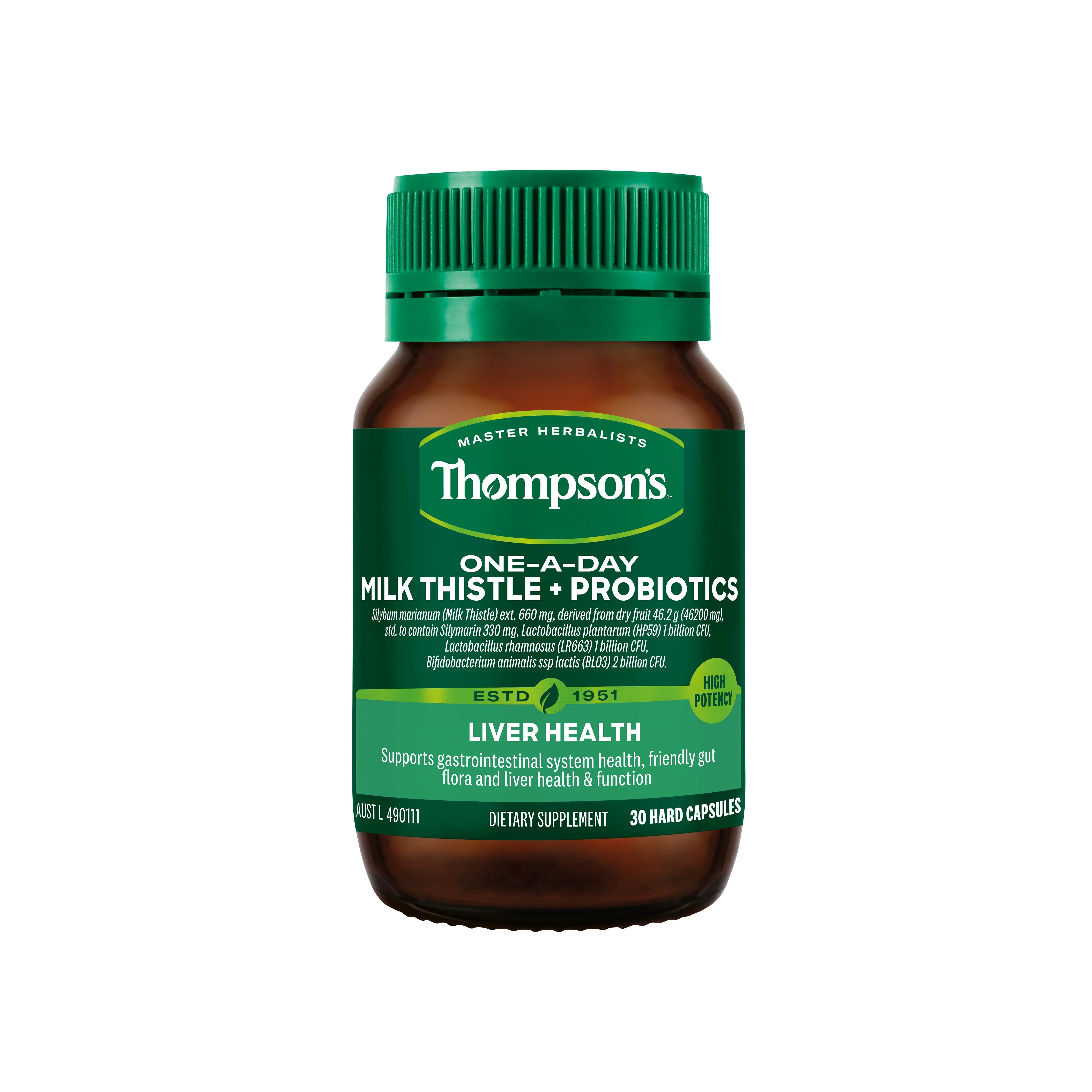 Thompson's One-A-Day Milk Thistle + Probiotics