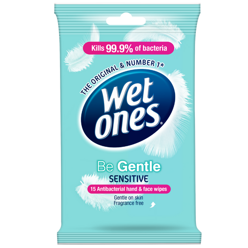 Wet Ones Be Gentle Antibacterial Hand & Face Wipes