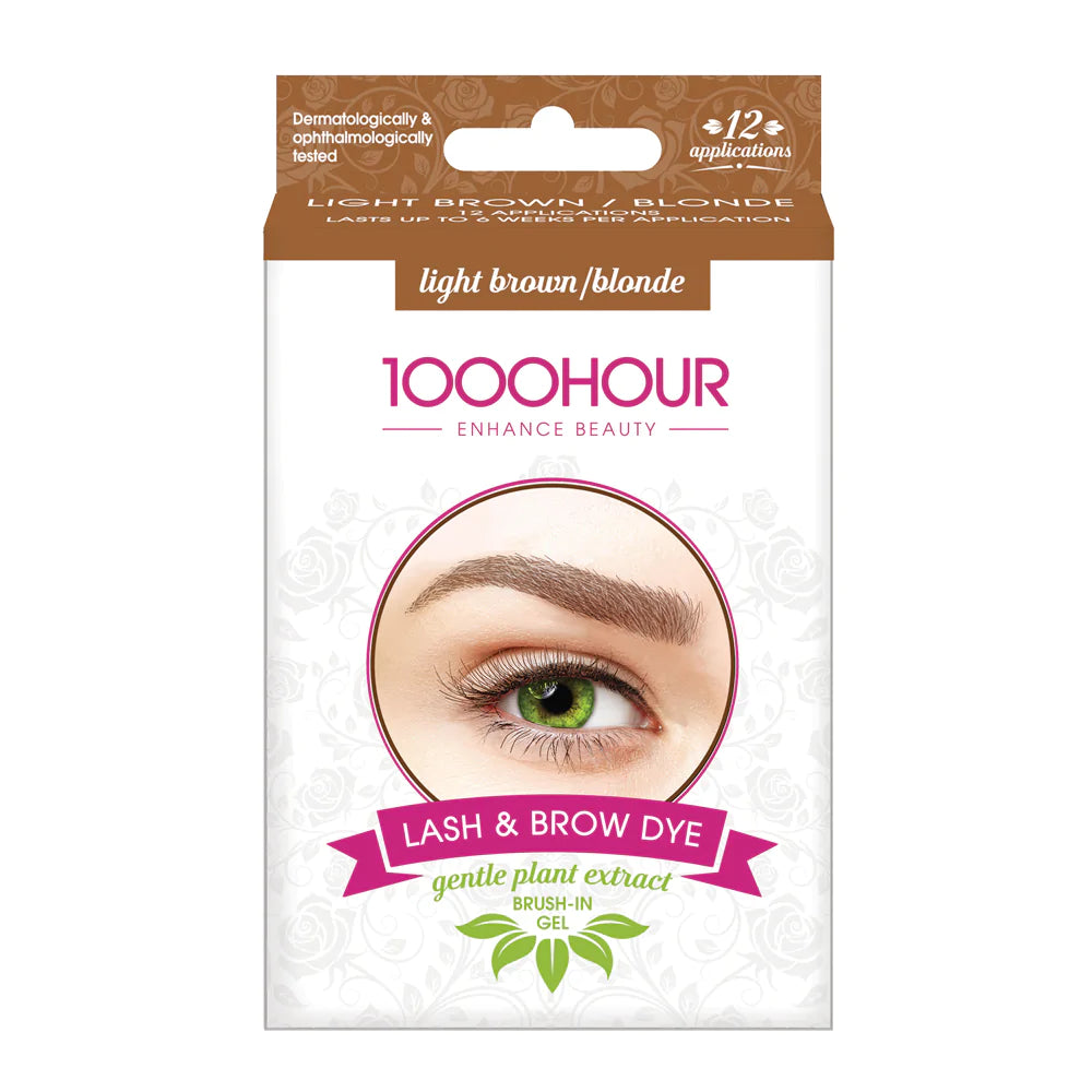 1000 Hour Plant Extract Lash & Brow Dye Brush-in Gel - Light Brown/Blonde