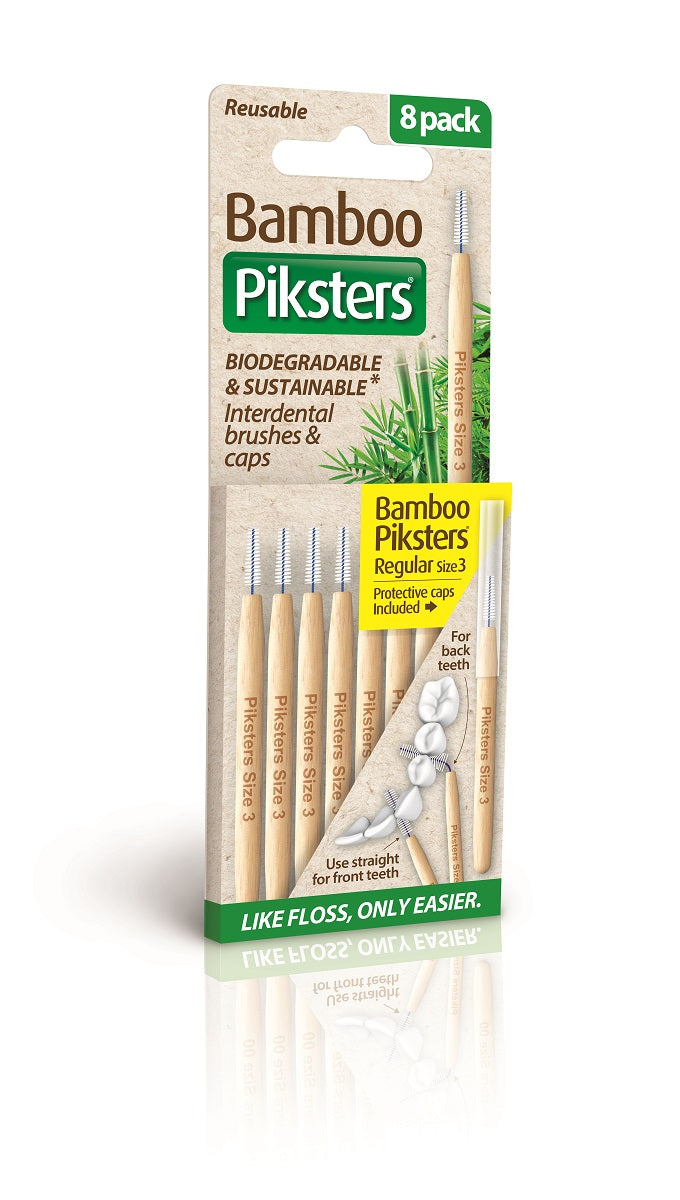 Piksters Bamboo Interdental Brushes - Size 3 Regular