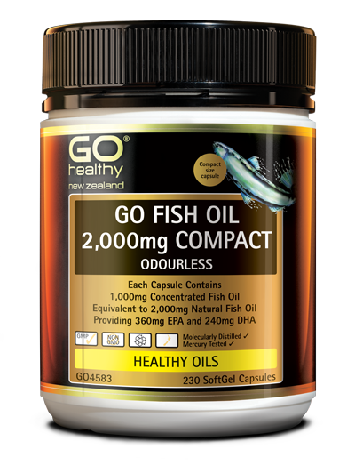 GO Healthy Go Fish Oil 2,000mg Compact Odourless