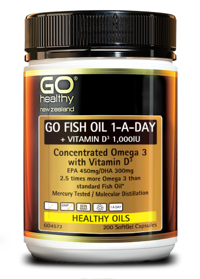 GO Healthy Go Fish Oil 1-A-Day + Vitamin D3 1,000IU