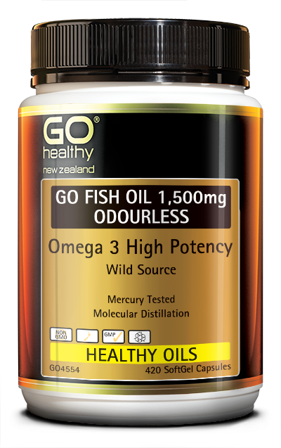 GO Healthy Go Fish Oil 1,500mg Odourless