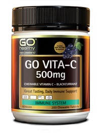 GO Healthy Go Vita-C 500mg Chewable Vitamin C - Blackcurrant