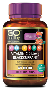 GO Healthy Go Kids Vitamin C 260mg Blackcurrant