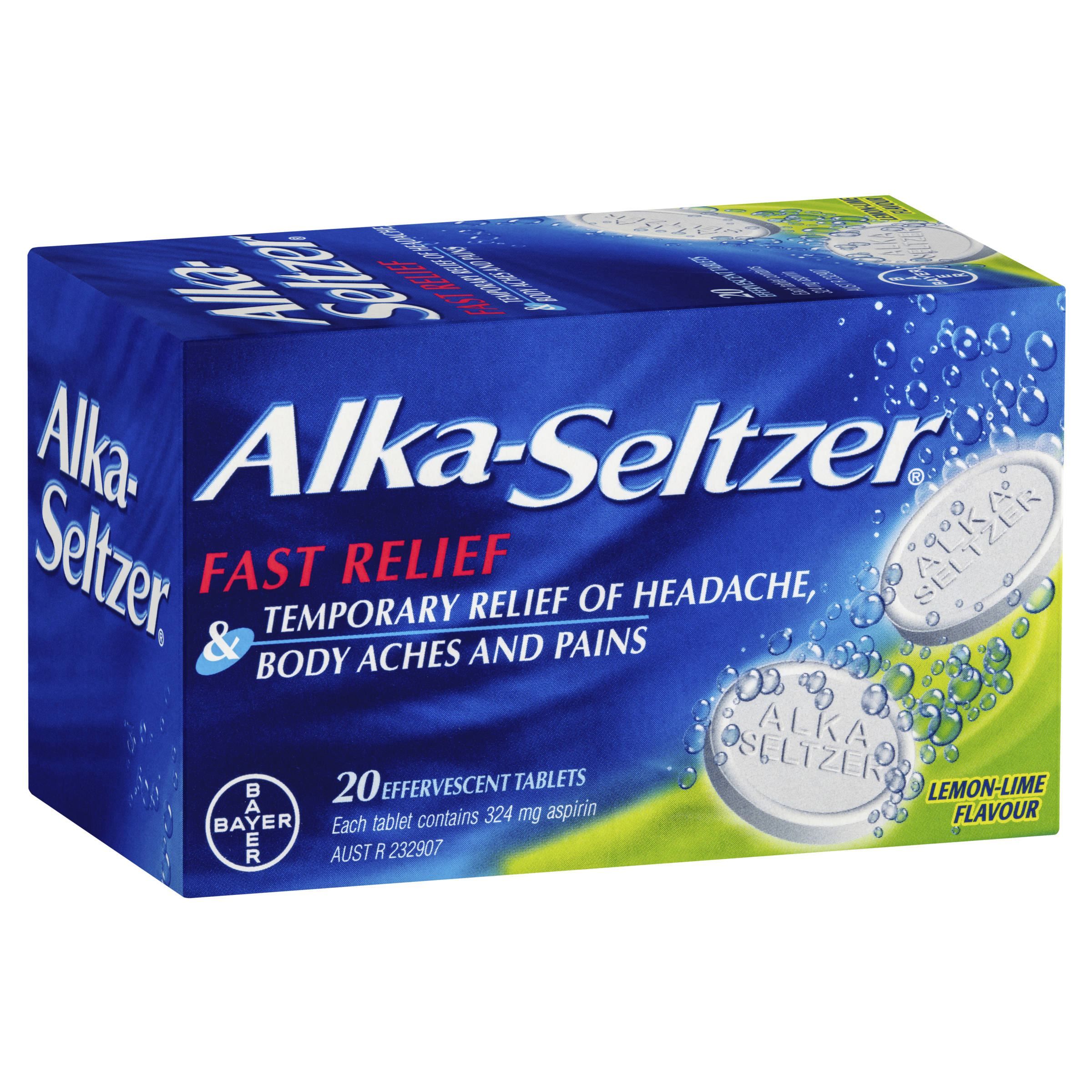 Alka-Seltzer Pain Relief Effervescent Lemon-Lime Flavour
