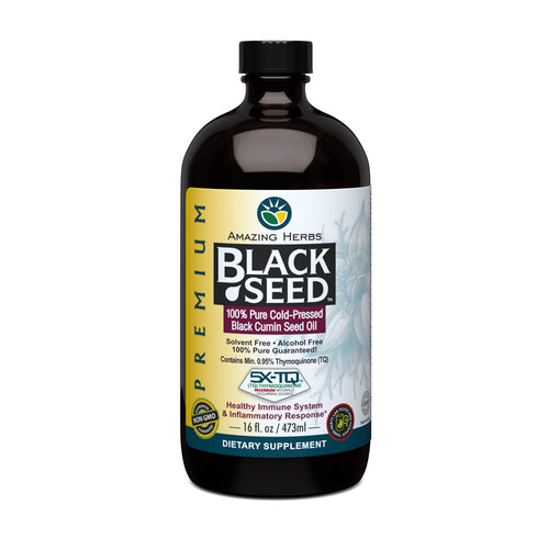 Amazing Herbs Black Seed Pure Cold-Pressed Black Cumin Seed Oil
