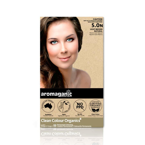 Aromaganic Permanent Hair Colour Style - 5.0N Light Brown (Natural)
