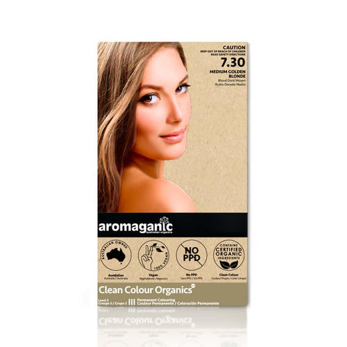 Aromaganic Permanent Hair Colour Style - 7.30 Medium Golden Blonde