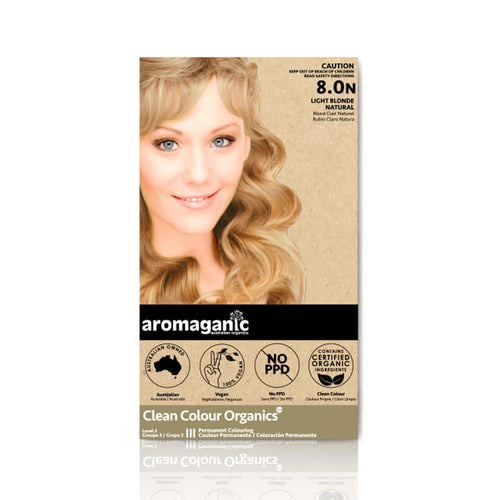 Aromaganic Permanent Hair Colour Style - 8.0N Light Blonde (Natural)