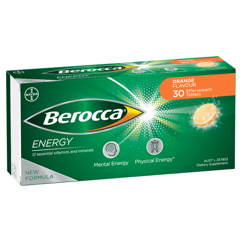 Berocca Energy Orange Flavour Effervescent Tablets