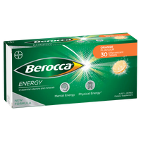 Berocca Energy Orange Flavour Effervescent Tablets