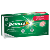 Berocca Energy Original Berry Flavour Effervescent Tablets