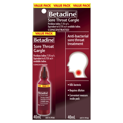 Betadine Sore Throat Gargle - Concentrated