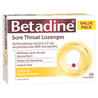 Betadine Sore Throat Lozenges - Honey & Lemon