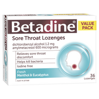 Betadine Sore Throat Lozenges - Menthol & Eucalyptus