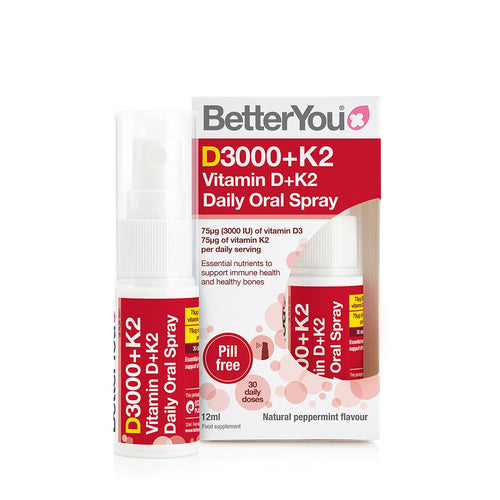 BetterYou D3000+K2 Vitamin D+K2 Daily Oral Spray