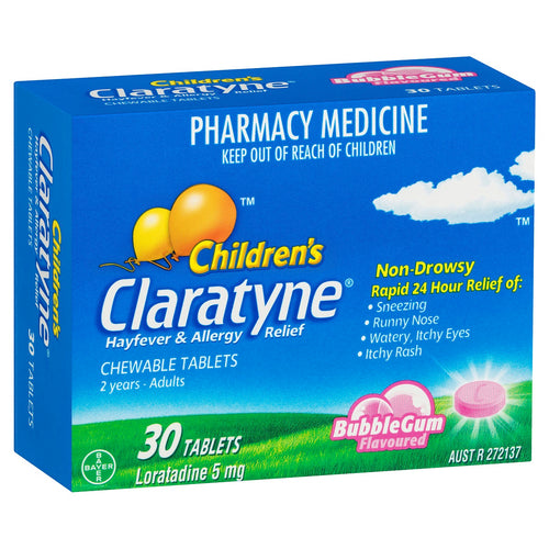 Claratyne Children's Hayfever & Allergy Relief Antihistamine Bubblegum Flavoured