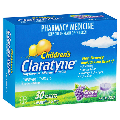 Claratyne Children's Hayfever & Allergy Relief Antihistamine Grape Flavoured
