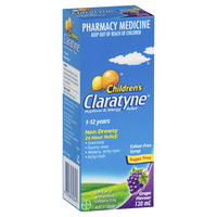 Claratyne Children's Hayfever & Allergy Relief Antihistamine Grape Flavoured Syrup
