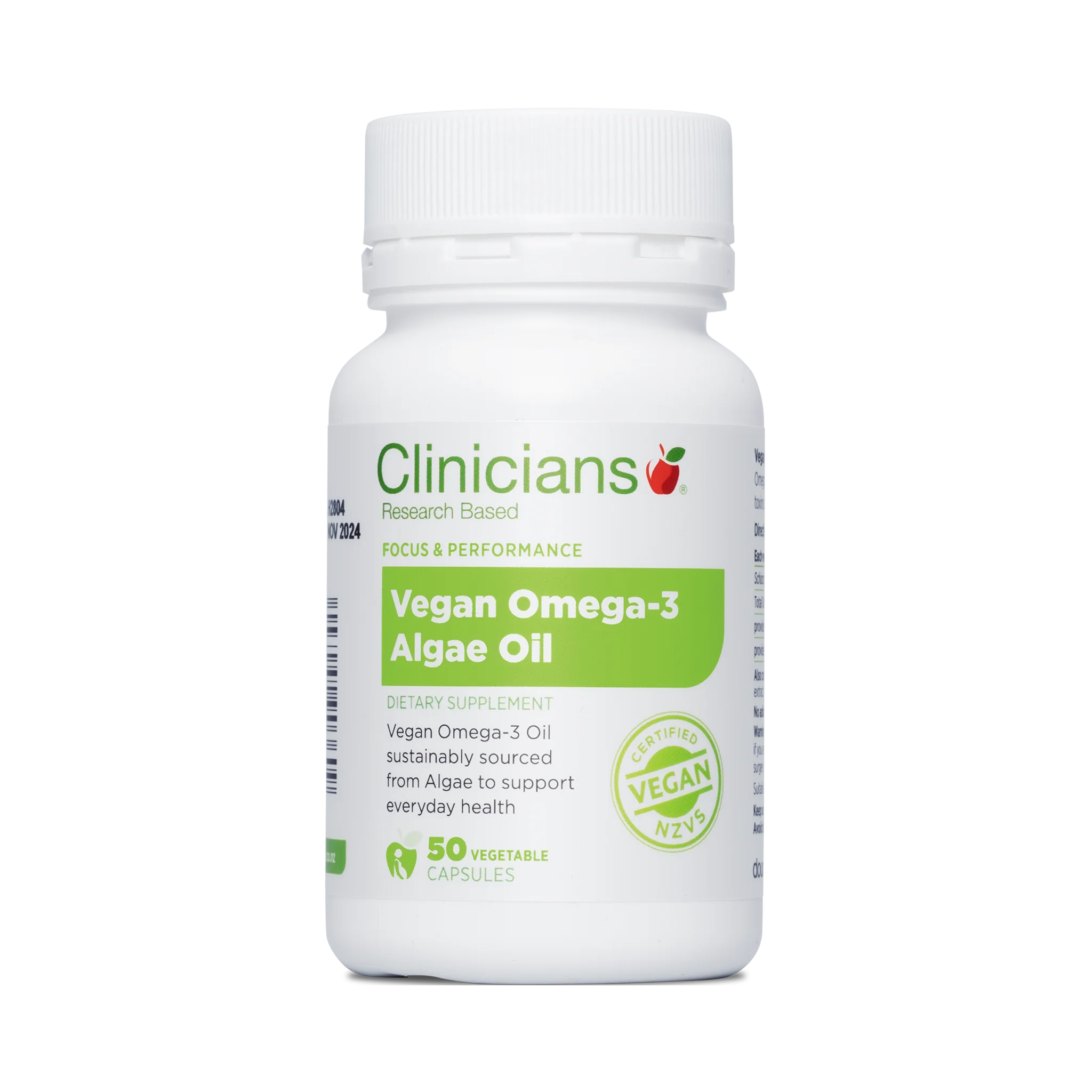 Clinicians Vegan Omega3 Algae Oil Net Pharmacy