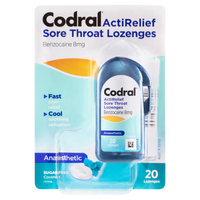 Codral ActiRelief Sore Throat Lozenges Anaesthetic - Coolmint
