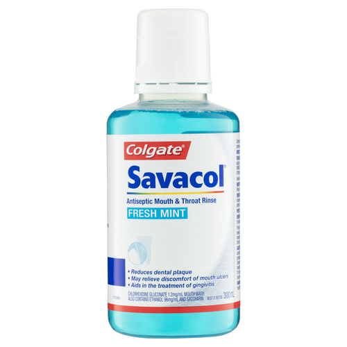 Colgate Savacol Antiseptic Mouth & Throat Rinse - Fresh Mint