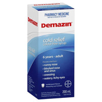 Demazin Cold Relief Colour Free Syrup