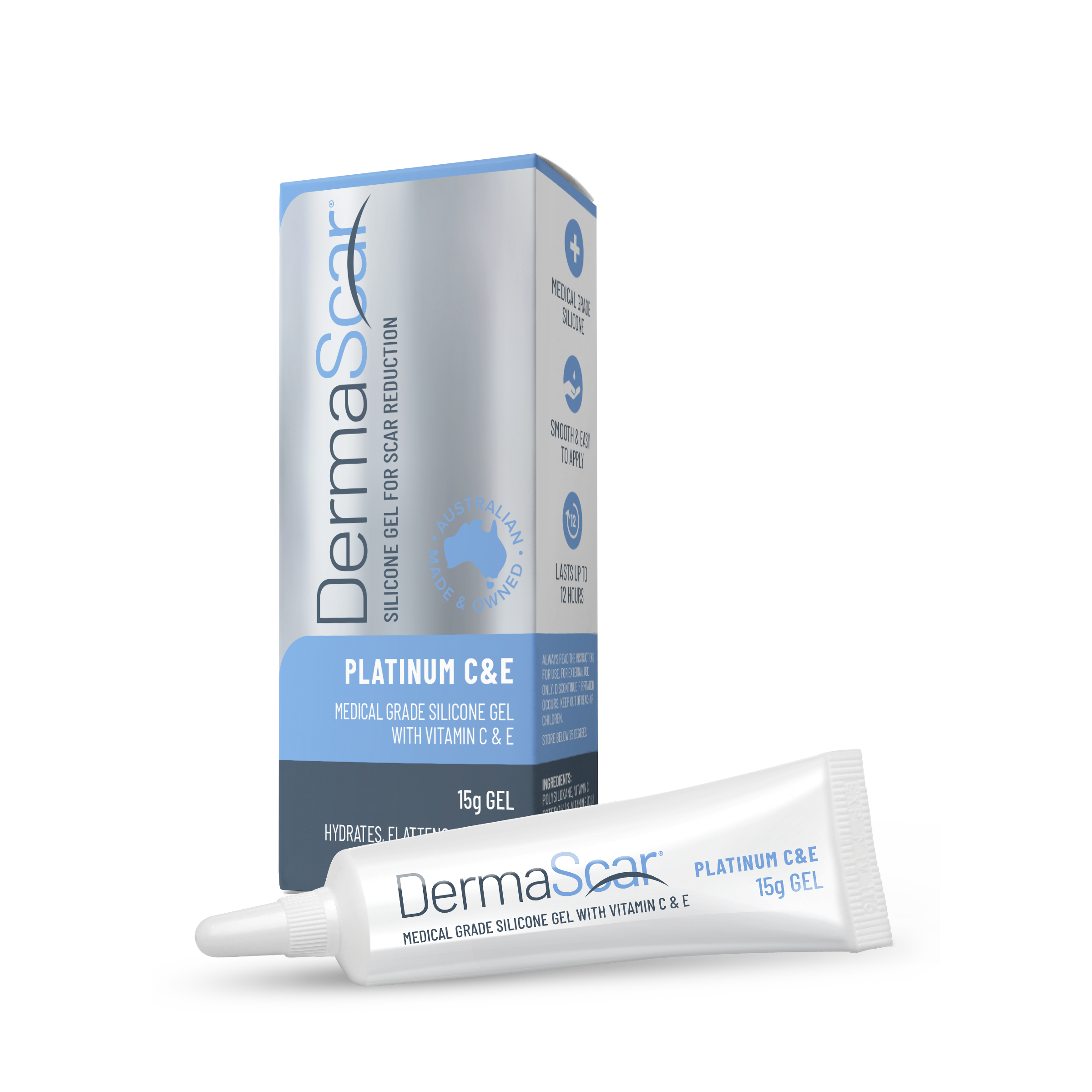 DermaScar Silicone Gel for Scar Reduction - Platinum C&E