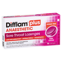 Difflam Plus Anaesthetic Sore Throat Lozenges - Wild Berry Flavour