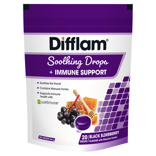 Difflam Soothing Drops + Immune Support - Black Elderberry