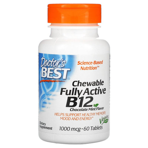 Doctor's Best Chewable Fully Active B12 Chocolate Mint 1000 mcg