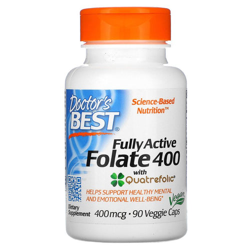 Doctor's Best Fully Active Folate with Quatrefolic, 400 mcg