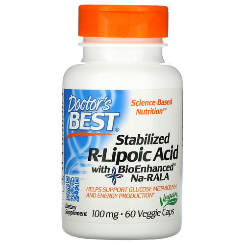 Doctor's Best Stabilized R-Lipoic Acid with BioEnhanced Na-RALA 100mg