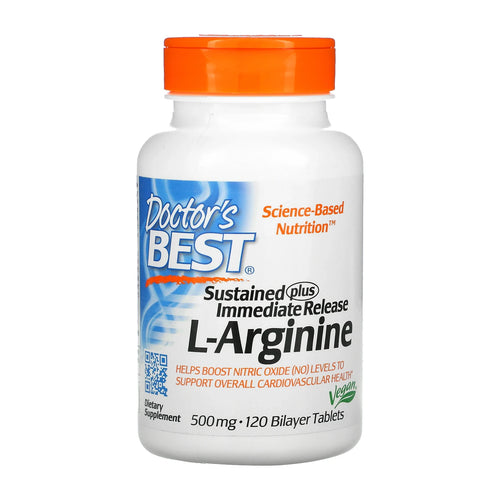 Doctor's Best Sustained Plus Immediate Release L-Arginine 500mg