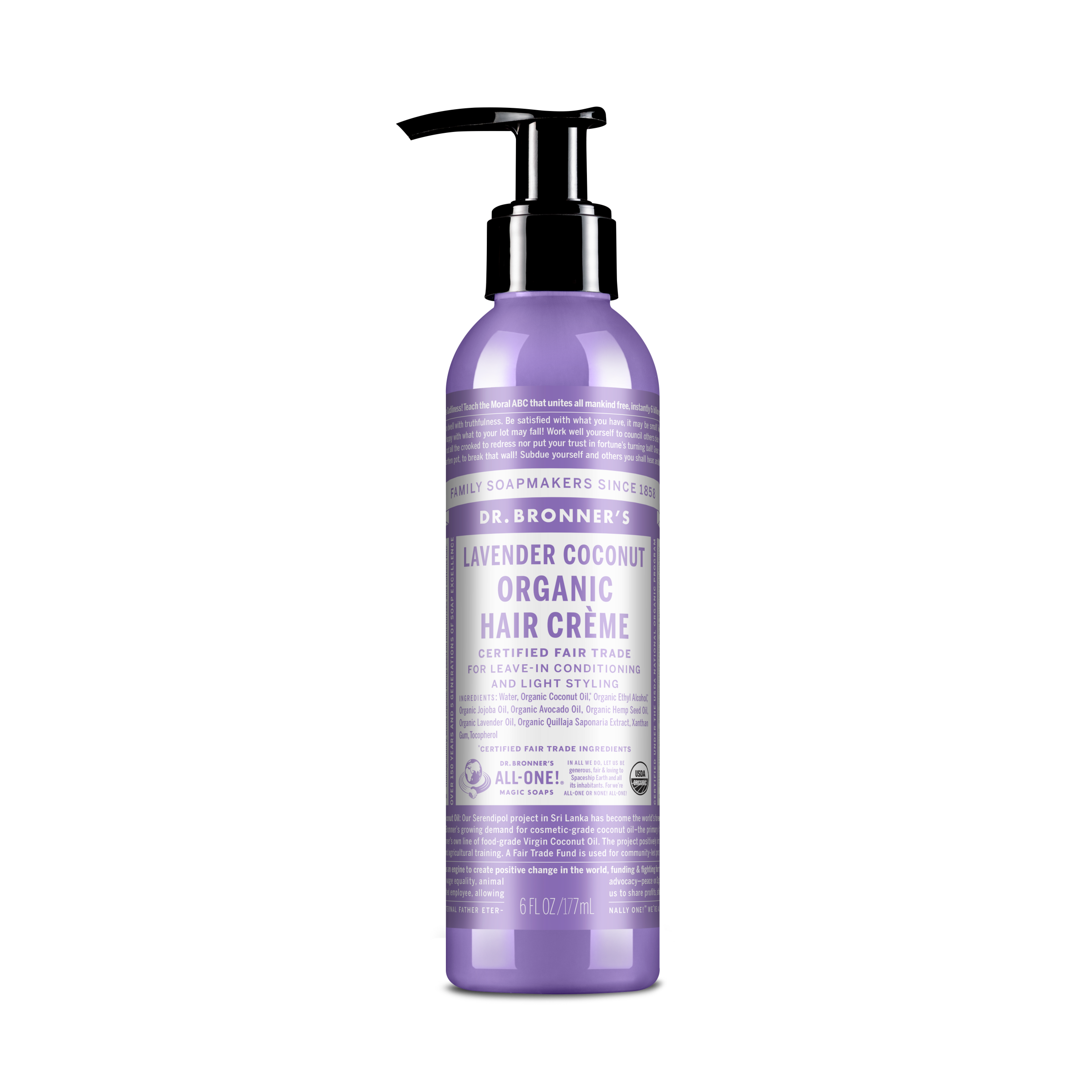 Dr. Bronner's Organic Hair Creme - Lavender Coconut