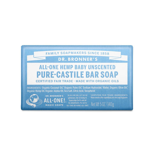 Dr. Bronner's Pure-Castile Bar Soap - Baby Unscented