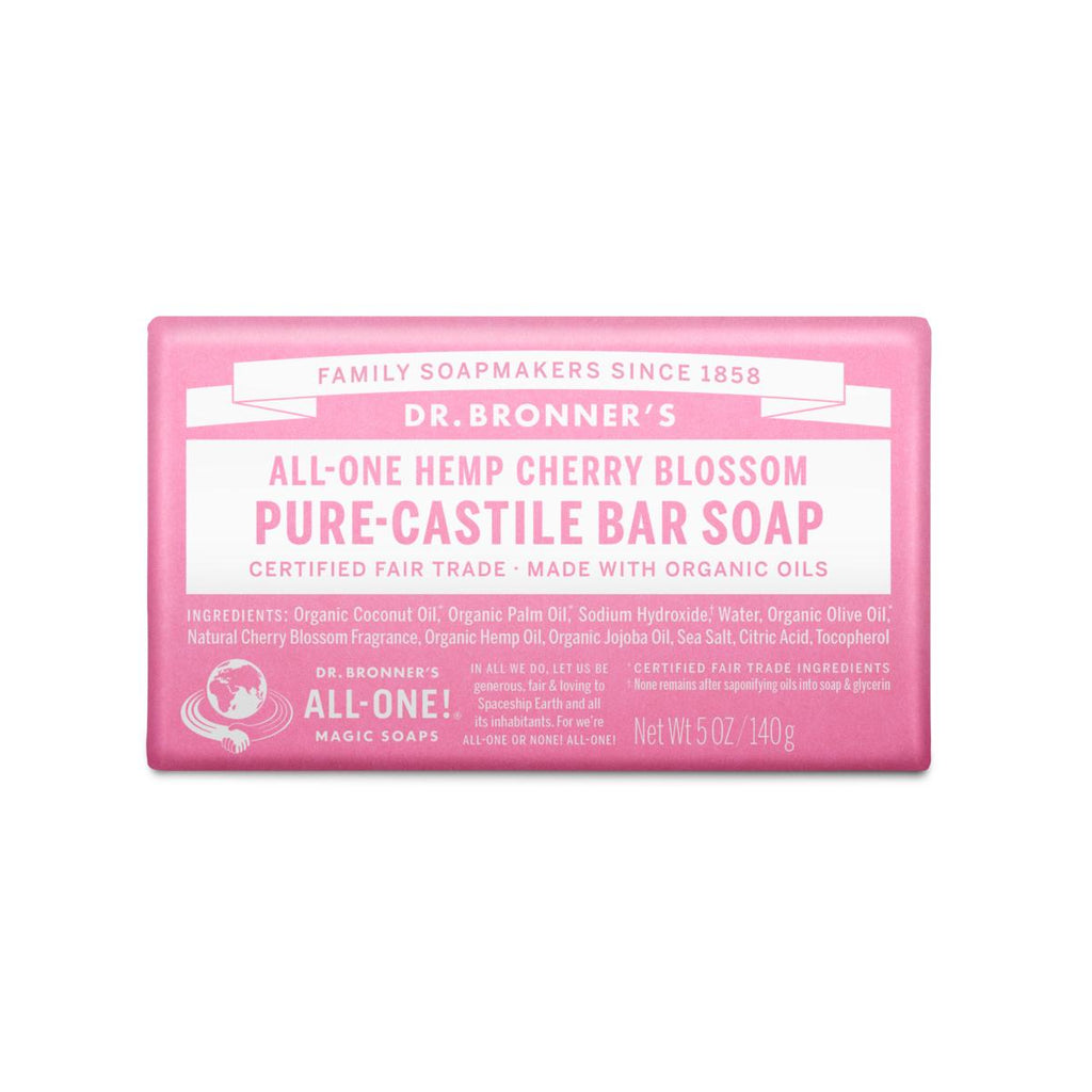 Dr. Bronner's PureCastile Bar Soap Cherry Blossom Net Pharmacy