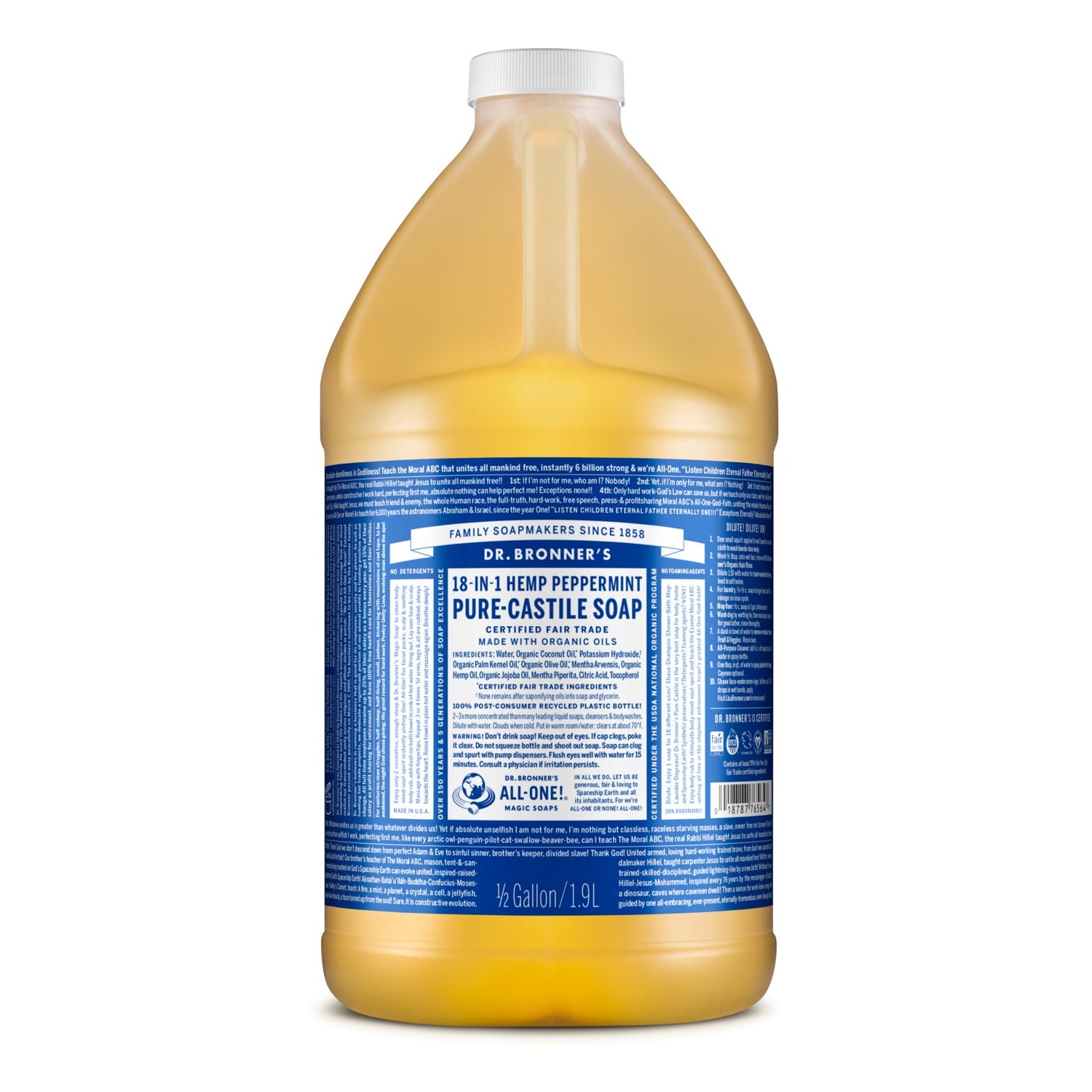 Dr. Bronner's Pure-Castile Liquid Soap - Peppermint