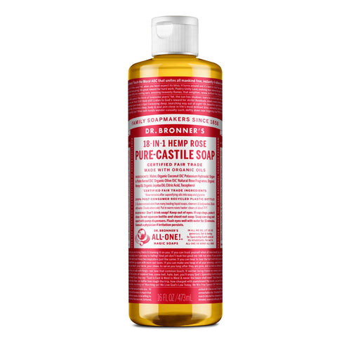 Dr. Bronner's Pure-Castile Liquid Soap - Rose