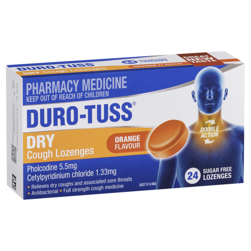 Duro-Tuss Dry Cough Lozenges - Orange Flavour