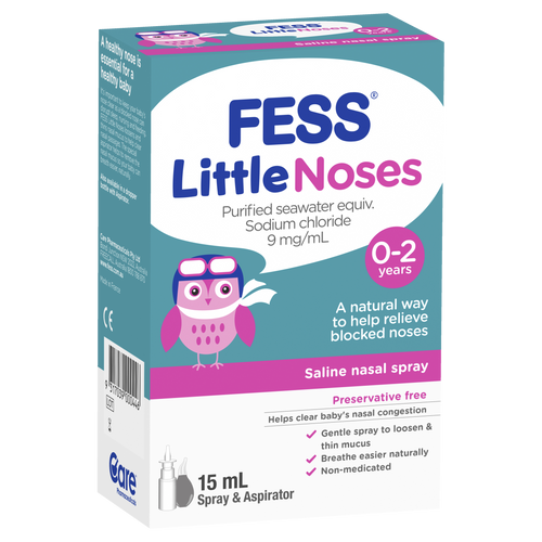 Fess Little Noses Saline Nasal Spray + Aspirator