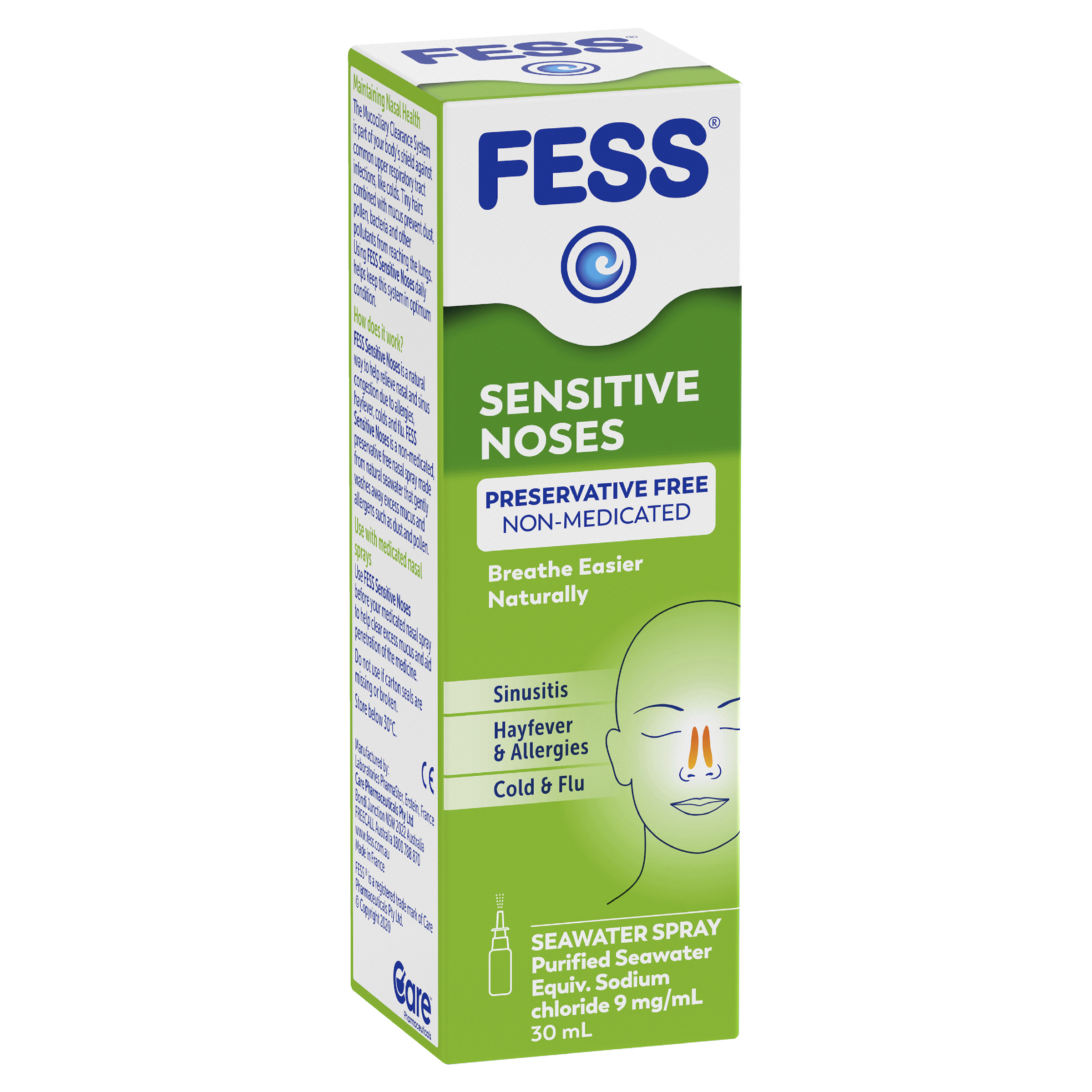 FESS Sensitive Noses Seawater Saline Nasal Spray