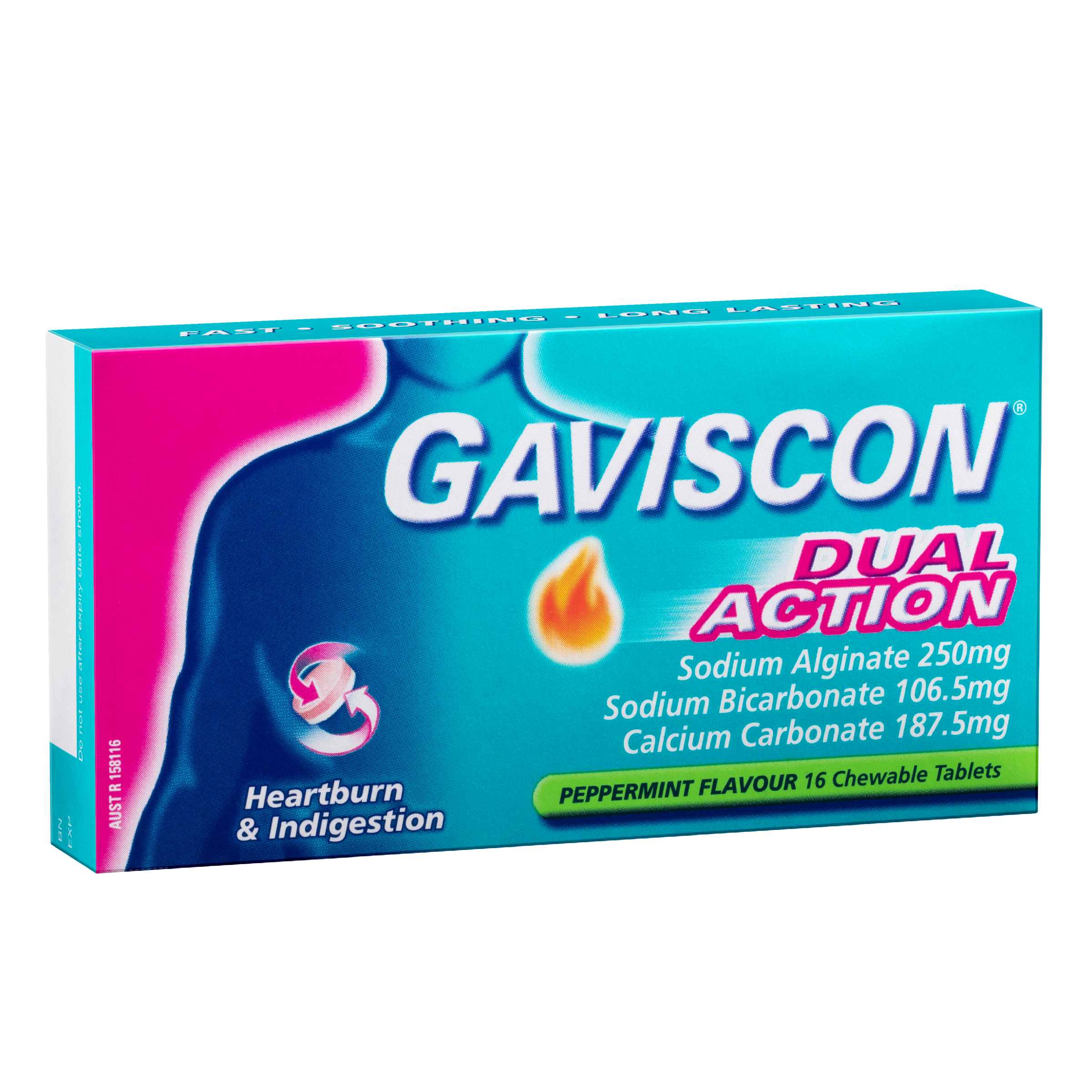 Gaviscon Dual Action Chewable Tablets - Peppermint