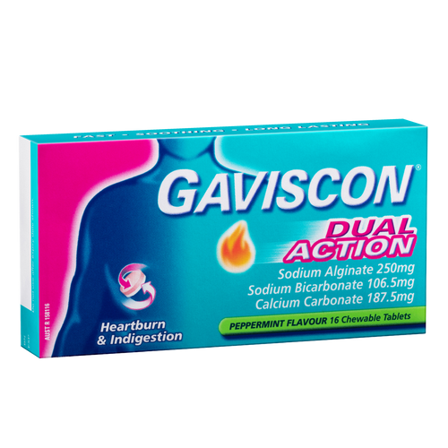 Gaviscon Dual Action Chewable Tablets - Peppermint