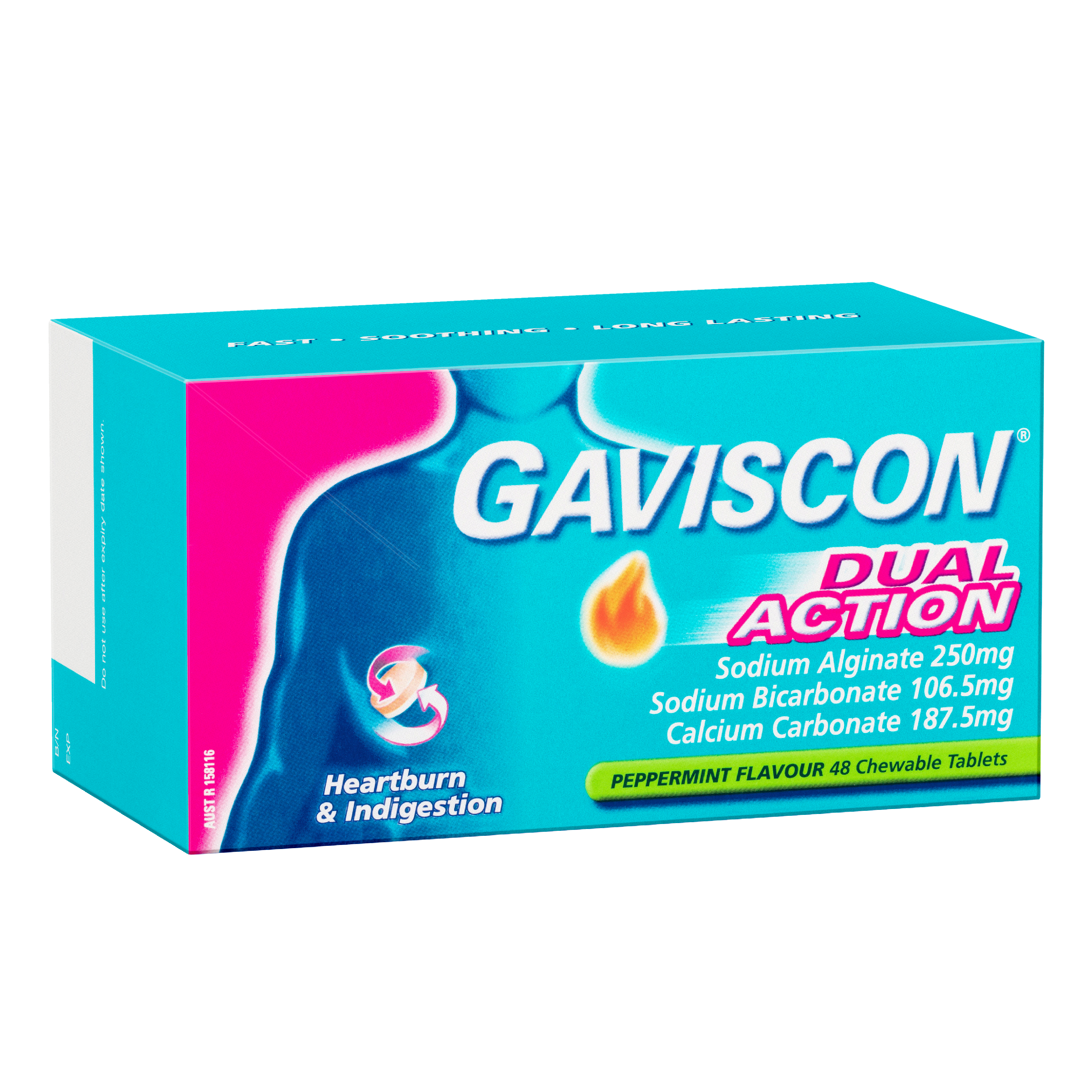Gaviscon Dual Action Chewable Tablets - Peppermint